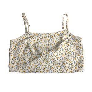 Hollister Top Womens M Ditsy Floral Tie Back Bandeau Crop Tank Top Y2K Cottage